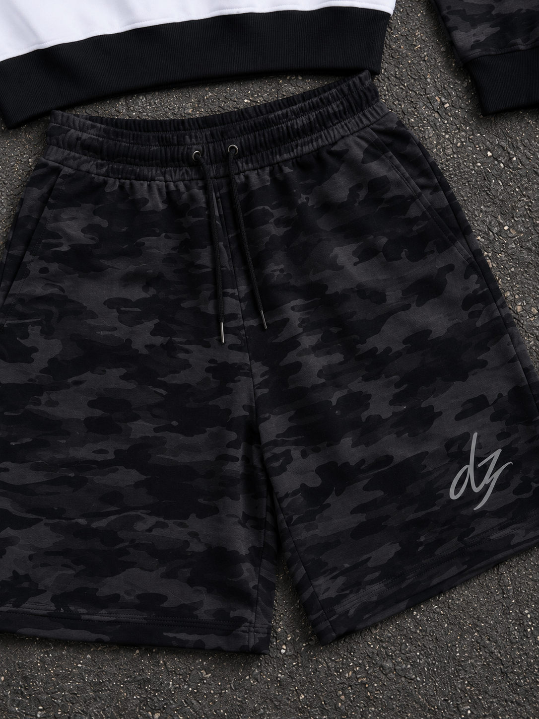 BLACK CAMO SHORTS